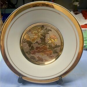 Chokin Art decorative plate vintage